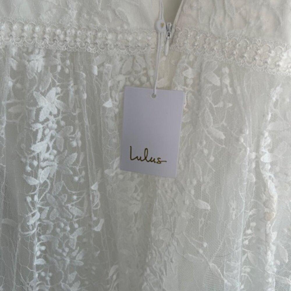 Sweetest Beloved White Mesh Sleeveless Maxi Dress NWT Style 2124916 Sz Med - Picture 7 of 10